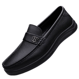 男鞋夏季真皮皮鞋男士休闲鞋软皮软底豆豆鞋透气父亲鞋2385P80，男鞋休闲鞋，四季服饰