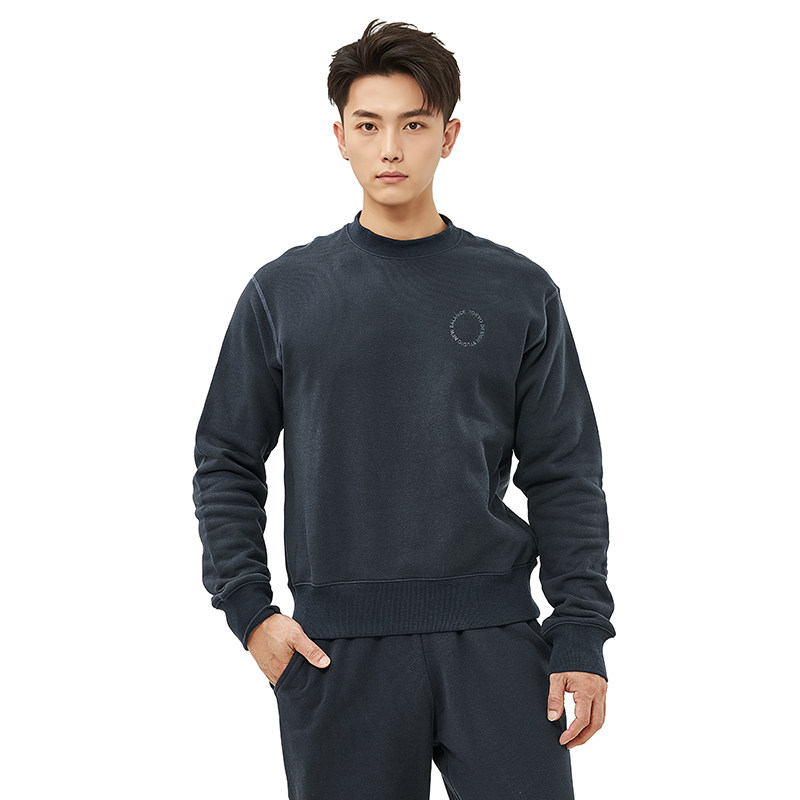 New Balance NB Grey男款女款日系针织长袖宽松圆领卫衣男UT35190