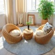 藤编椅圆沙发椅子阳台酒吧天然柳编藤沙发座椅休闲套装 新品 田园