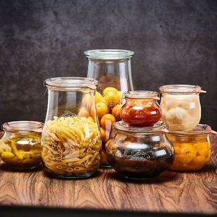 德国Weck玻璃瓶果汁甜品瓶密封罐杂粮储物罐保存容器 Tulip系列