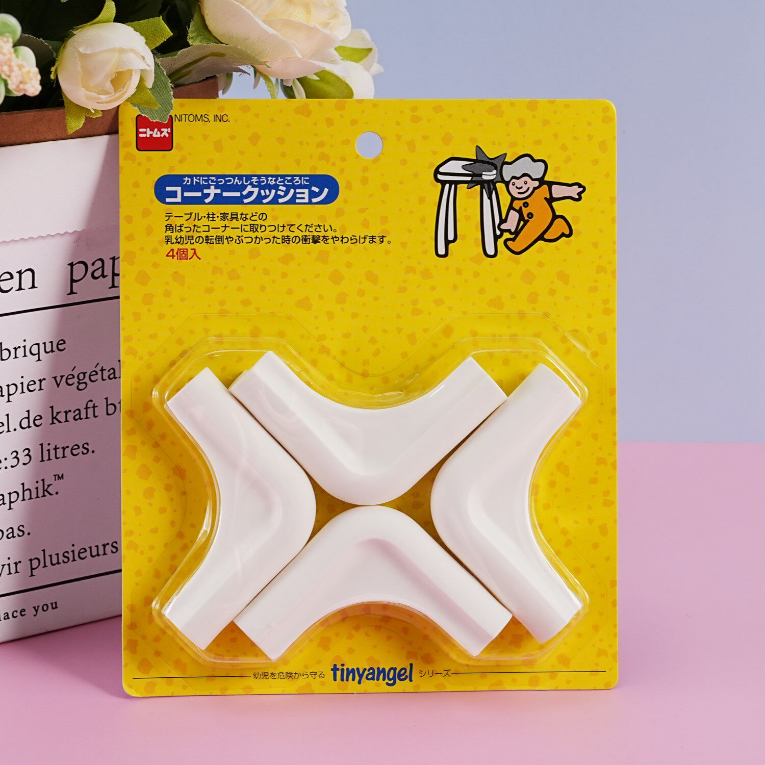 日本进口NITTO日东防撞角桌角保护套婴儿安全防护软质防撞贴4个