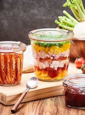 德国进口Weck玻璃罐果汁甜品瓶密封罐杂粮储物罐保存容器储存瓶