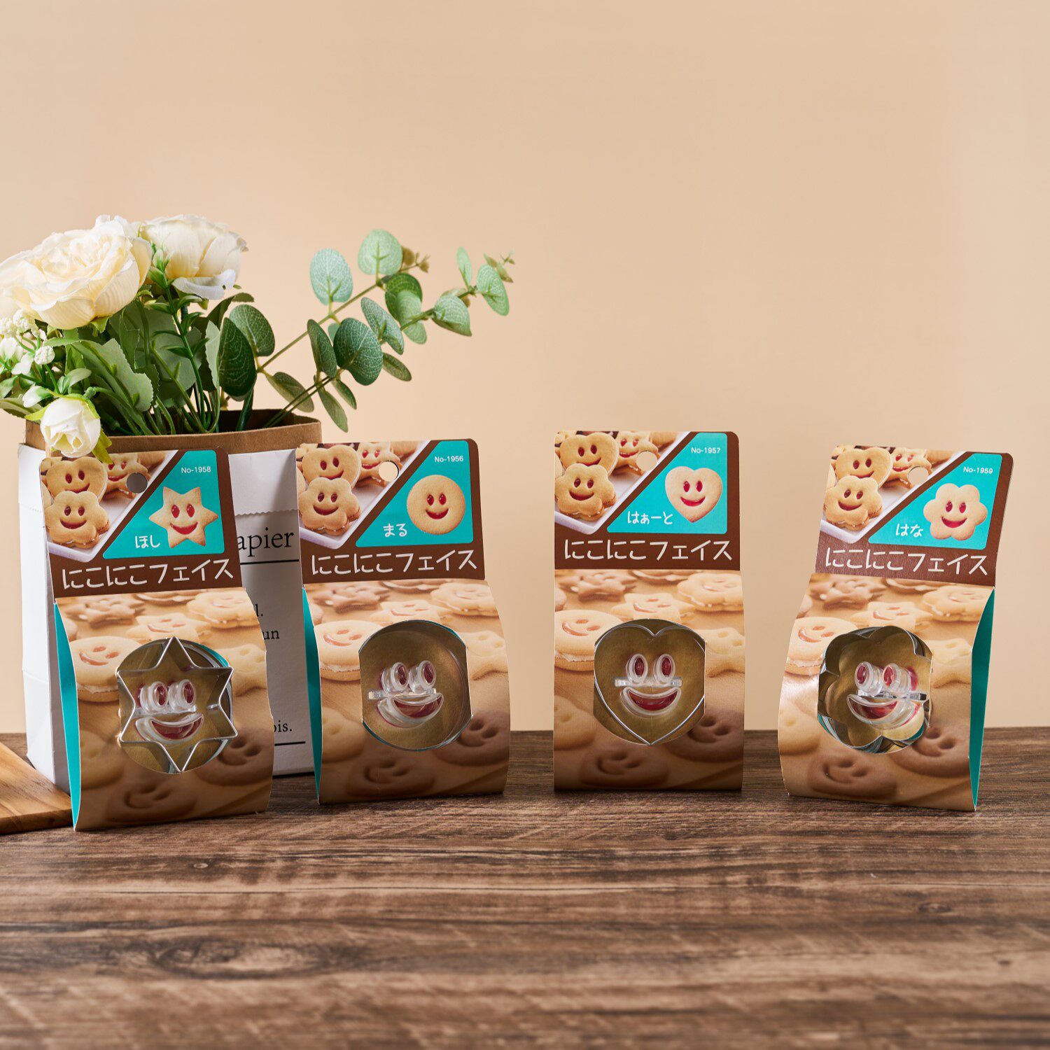 TIGERCROWN日本原装进口饼干可爱笑脸模具饼干制作模具烘焙心型