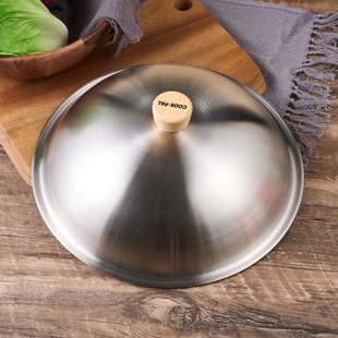 清仓日本吉川COOK PAL铁锅锅盖不锈钢木头塑料锅扭圆形高厨房