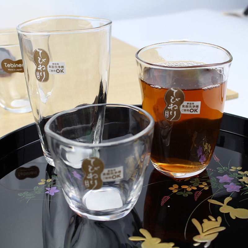 日本原装进口石塚硝子异形水杯透明果汁冷饮杯子不规则玻璃茶杯