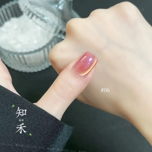 新款 2025春季 柔光玻璃珠猫眼胶24色知禾猫眼甲油胶套小套美甲