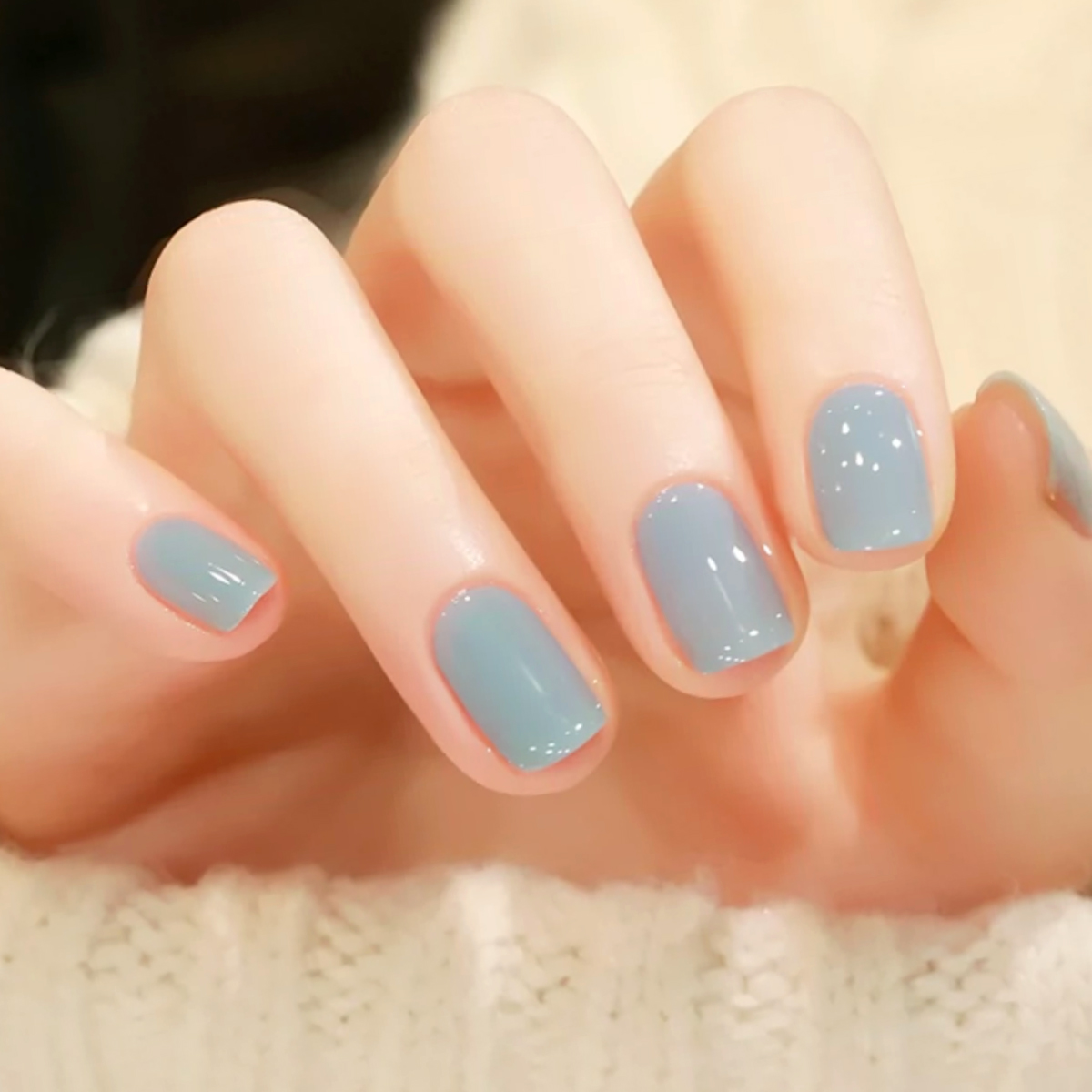 免烤墨绿色宝蓝色持久不可剥抹茶绿防水牛油果绿芥末绿指甲油女