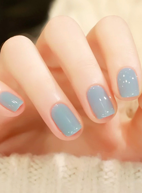 免烤墨绿色宝蓝色持久不可剥抹茶绿防水牛油果绿芥末绿指甲油女