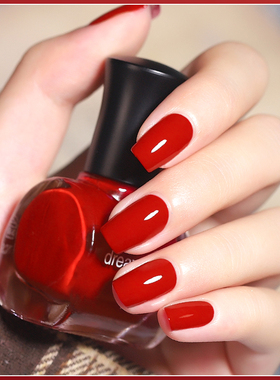 DB红色系列指甲油女网红免烤快干持久中国红正红大红色酒红车厘子