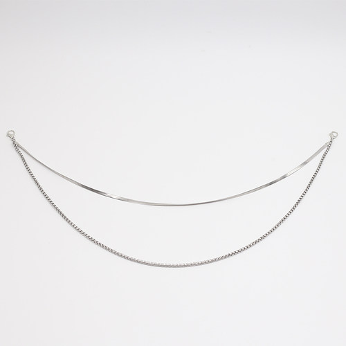 双条钛钢链子配饰挂链百搭