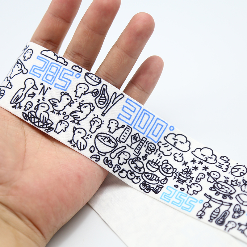 柔软亲肤印花松紧带鸿迪织造