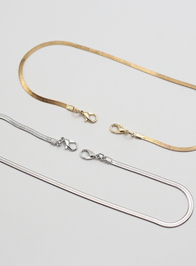 钛钢链子配饰挂链百搭短袖T恤领口项链条配件辅料衣服装饰链A152