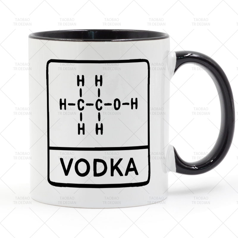 VODKA Chemistry Formula 伏特加酒化学公式 陶瓷马克杯,餐饮具,马克杯,淘宝优惠券,粉丝福利购,淘宝优惠卷