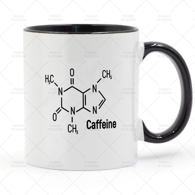 Caffeine 咖啡因学术科研元素表 马克杯 咖啡牛奶陶瓷喝水杯子