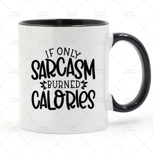 If Only Sarcasm Burned Calories 陶瓷马克杯水杯杯子