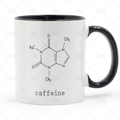 CAFFEINE MOLECULE 咖啡因分子 陶瓷马克杯水杯杯子