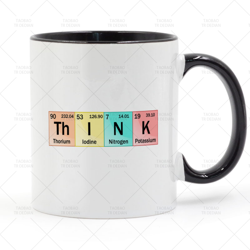 思考 Think 元素周期表 马克杯 咖啡陶瓷喝水杯子