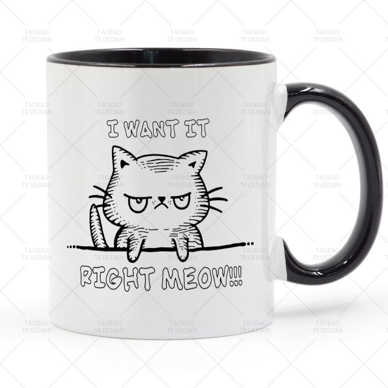 I Want It Right Meow 我想要 猫咪陶瓷马克杯