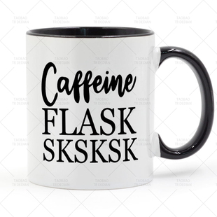 Caffeine FAISK SKSKSK Coffee 马克杯 咖啡牛奶陶瓷喝水杯