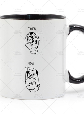 Yoga Pug Inhale Exhale 瑜伽狗 巴哥犬 陶瓷马克杯