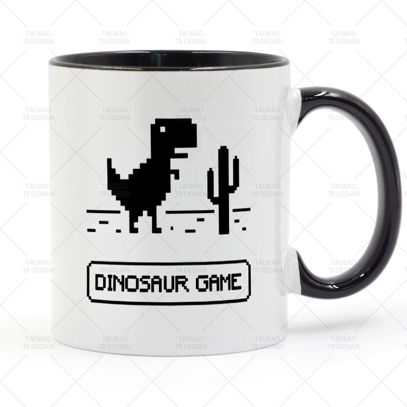 DINOSAUR GAME 小游戏 陶瓷马克杯,餐饮具,马克杯,淘宝优惠券,粉丝福利购,淘宝优惠卷