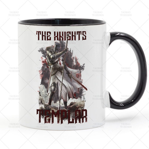 The Knights Templar Cross Warrior 圣殿骑士团 马克杯陶瓷