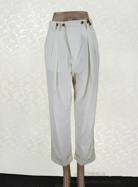 男女同款!V*VA HE*RT 棉混纺斜襟哈伦裤百搭女春夏九分裤41613