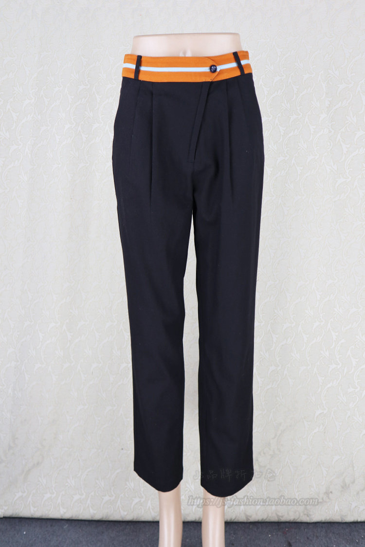 新!V*VA HE*RT正品 拼色贴布腰哈伦裤棉显瘦斜襟九分裤VS41615,女装/女士精品,休闲裤,淘宝优惠券,粉丝福利购,淘宝优惠卷