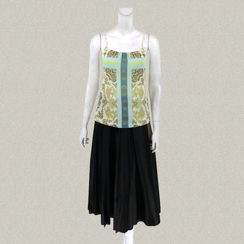 蕾DOW 正品 清新印花针梭拼女春夏秋高弹力打底衫背心吊带 85001