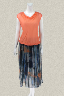 荡领烫钻蕾丝拼接橡筋摆女夏桑蚕丝衬衫 正品 上衣41166A 裘TN 新