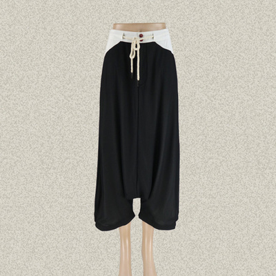 V*VA HE*RT 正品 针梭拼抽绳慵懒风女夏低裆宽松九分裤垮裤 51604