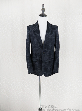 调仓清仓!桀* J*eor全棉西装领迷彩纹提花春秋外套JW40807 二色