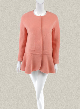 more荷叶摆插肩袖甜美女减龄大衣