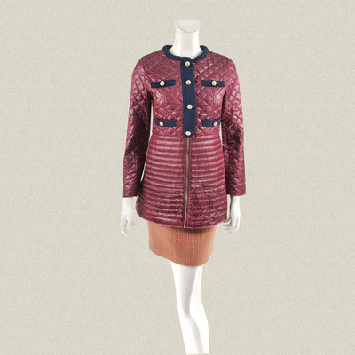 C*fon 正品清仓 拼色镶边修身女春秋冬白鸭绒轻便羽绒服二色 A714