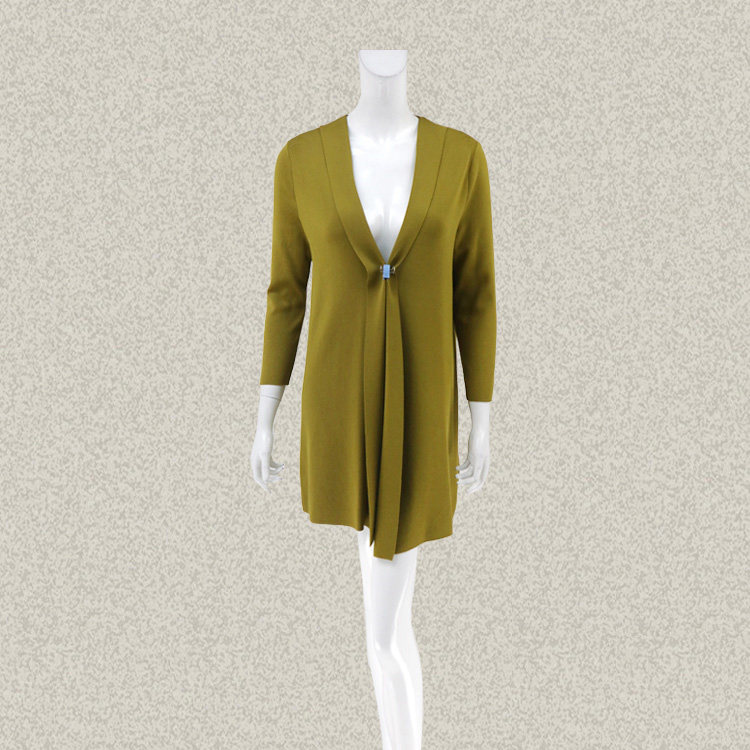 卡迪dl 无扣九分袖简约百搭女春初夏针织开衫长披肩 agf110105