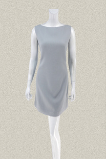 ANO一字领无袖 新 RRO 简约知性女春秋全羊毛连衣裙FC2E151W05