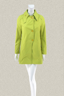 两用领后背褶皱拼接清新糖果色女冬春外套 正品 752302D 裘TN 新