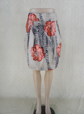 夏季清仓!J*TEZO 裘TN 印花提花百褶蓬蓬裙花苞裙半身裙401003C