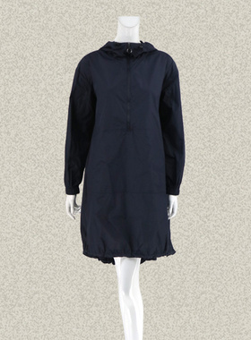 新!法路INA  连帽抽绳半开胸女春秋宽松长衫休闲连衣裙 FRCL7227