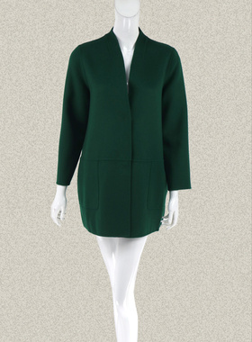 新!玛K曼可 正品 古典风中式领女冬春全羊毛双面呢外套M15DA17029