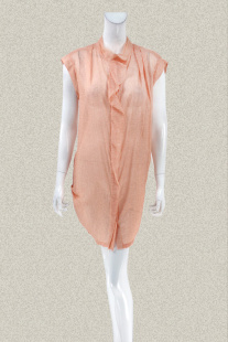 荷叶边包肩不对称女夏清爽减龄全棉薄衬衫 正品 51129A 裘TN 热促