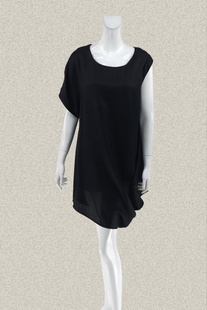 新!奈CO 正品不对称设计不规则摆女夏宽松休闲藏肉连衣裙4C630103