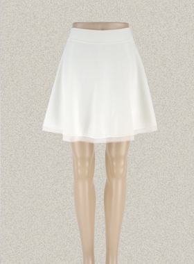 新!蕾DOW 正品 小个心选清新白色女夏伞裙A字裙减龄短裙L5PB33115