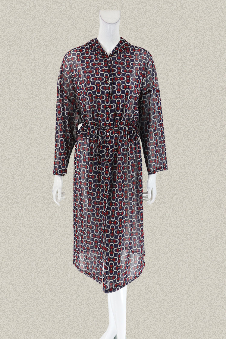 新!沐LINE 正品 连帽落肩袖抽绳印花女夏秋连衣裙防晒衣19287863