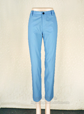 夏季热促!蕾DOW 棉混纺小脚裤休闲裤修身女夏薄九分裤L5SCC36011