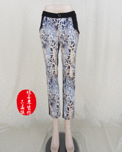 铅笔裤 蕾D女夏秋豹纹弹力针织紧身裤 L3SB36020 年货价不退换 55元