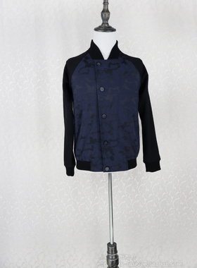 男装反季清!桀A jie*r 拼色提花棒球领夹克春秋棉质薄外套JW41009