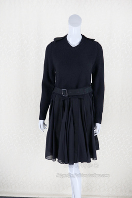 新年价！!V*VA HE*RT 正品 女冬春毛织假两件连衣裙 VW54606二色