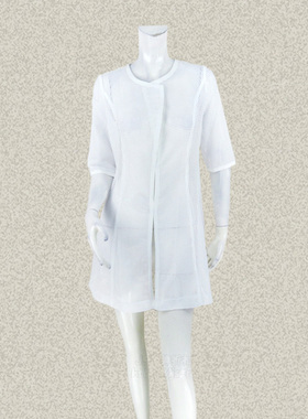 清库存直降! 蕾DOW 清新镂空格五分袖中长女春夏白色薄外套 11015