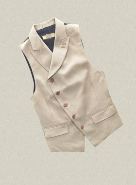 桀* J*eor 男装正品 拼色提花枪驳领马甲全羊毛春秋冬马夹JW42401